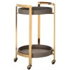   Richmond Interiors Trolley Calesta Serveerwagen rond Table d'appoint Bijzettafel Set Luxe Column Calesta set of 2 snake look