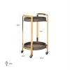   Richmond Interiors Trolley Calesta Serveerwagen rond Table d'appoint Bijzettafel Set Luxe Column Calesta set of 2 snake look