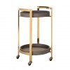   Richmond Interiors Trolley Calesta Serveerwagen rond Table d'appoint Bijzettafel Set Luxe Column Calesta set of 2 snake look