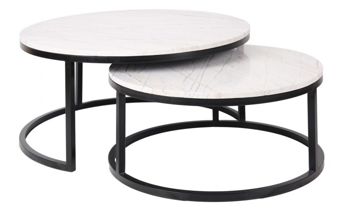 Coffee table Table de salon Lexington set de 2 Ronde Salontafel Set 