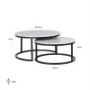 Coffee table Table de salon Lexington set de 2 Ronde Salontafel Set 