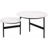 Table de salon Lexington white set de 2 rotative reversible