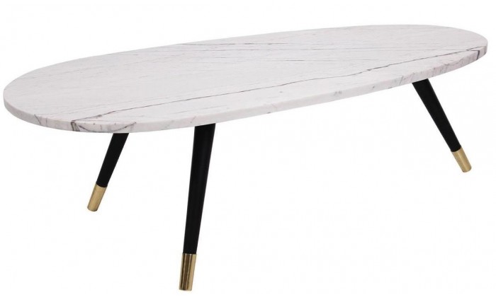 Coffee table Table de salon Lexington white oval Ronde Salontafel Set 