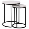 Richmond Interiors Table d'appoint Lexington  Bijzettafel set End table Lexington white Table d'angle 