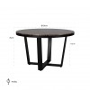 Richmond Interiors  Eettafel Dining table à dîner brun Dalton rond 130Ø Table à manger marbre Eettafel Rond