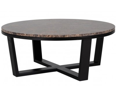 Richmond Interiors Dalton Salontafel Set Coffee table Table de salon 90Ø Ronde Salontafel Set  Marble brun