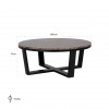 Richmond Interiors Dalton Salontafel Set Coffee table Table de salon 90Ø Ronde Salontafel Set  Marble brun