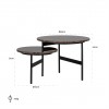 Table de salon Dalton set de 2 rotative