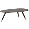 Coffee table Table de salon 110 Ronde Salontafel Set  Marble brun Salontafel Ovaal