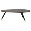 Coffee table Table de salon 110 Ronde Salontafel Set  Marble brun Salontafel Ovaal