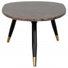 Coffee table Table de salon 110 Ronde Salontafel Set  Marble brun Salontafel Ovaal