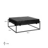 Richmond Interiors Bolder Salontafel Table de salon Bolder aluminium noir Coffee table Bolder aluminium black