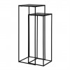 Richmond Interiors  Bijzettafel Set Table d'appoint Table d'angle set de Colonne Bolder set de 2 aluminium noir