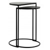 Richmond Interiors  Bijzettafel Set Table d'appoint Table d'angle set de Table d'angle Bolder set de 2 aluminium noir