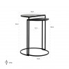 Richmond Interiors  Bijzettafel Set Table d'appoint Table d'angle set de Table d'angle Bolder set de 2 aluminium noir