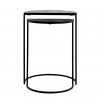 Richmond Interiors  Bijzettafel Set Table d'appoint Table d'angle set de Table d'angle Bolder set de 2 aluminium noir