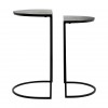 Richmond Interiors  Bijzettafel Set Table d'appoint Table d'angle set de Table d'angle Bolder set de 2 aluminium noir