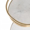   Richmond Interiors Trolley Bombay (Stone) Goud gold marbreServeerwagen rond Table d'appoint Bijzettafel Set Luxe 