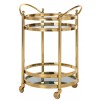   Richmond Interiors Trolley Hendricks Goud Serveerwagen rond Table d'appoint Bijzettafel Set Luxe 