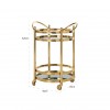  Richmond Interiors Trolley Hendricks Goud Serveerwagen rond Table d'appoint Bijzettafel Set Luxe 