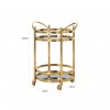   Richmond Interiors Trolley Hendricks Goud Serveerwagen rond Table d'appoint Bijzettafel Set Luxe 