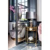   Richmond Interiors Trolley Hendricks Goud Serveerwagen rond Table d'appoint Bijzettafel Set Luxe 