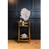   Richmond Interiors Trolley Hendricks Goud Serveerwagen rond Table d'appoint Bijzettafel Set Luxe 