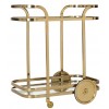   Richmond Interiors Trolley X.O. gold Trolley avec verre Serveerwagen Goud Serveerwagen rond Table d'appoinT