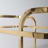   Richmond Interiors Trolley X.O. gold Trolley avec verre Serveerwagen Goud Serveerwagen rond Table d'appoinT