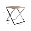 Richmond Interiors Table d'angle Redmond 55x55 Bijzettafel Table d'appoint Table d'angle Laptoptafel