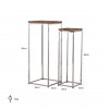 Richmond Interiors  Bijzettafel Set Table d'appoint Table d'angle set de Colonne Kensington set de 2