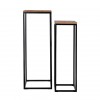 Richmond Interiors Raffles Plantentafel Set Pillar Raffles set of 2 Bijzettafel Table d'appoint Table d'angle Laptoptafel