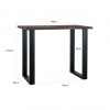 Richmond Interiors Table de bar  140×80, recycled wood Bartafel bistro Raffles