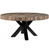 Richmond Interiors Bodhi Eettafel Large Black Table de salle à manger rond ultra design en acier  Bodhi raffle