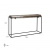 Richmond Interiors Console Calloway champagne or Sidetable Wall table  champagne gold 
