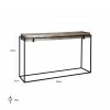 Richmond Interiors Console Calloway champagne or Sidetable Wall table  champagne gold 