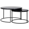 Richmond Interiors Table de salon Beaumont set of 2 marbre noir alontafel Table de salon  Coffee table 