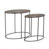 Richmond Interiors Jude Bijzettafel Set Table Jude set or 2 oval Table de salon Jude set de 2