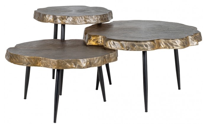 Richmond Interiors Buloke Salontafel Set Coffee table Buloke set of 3 Table de salon Buloke set de 3