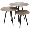 Richmond Interiors Vittorio Bijzettafel Set Table de salon Set de 3 Vittorio champagne or Coffee table Vittorio 