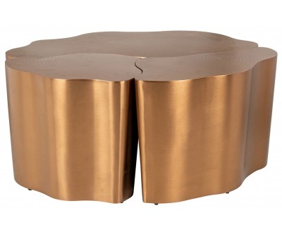 Richmond Interiors Table de salon Tree set de 3 Salontafel Set gold  Coffee table round 