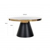 Richmond Interiors Odin Eettafel Marmer / Goud Dining table Odin round 140Ø Table a manger ronde 140Ø Odin