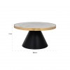 Richmond Interiors Odin Salontafel Marmer / Goud Coffee table Odin round Ø80 Table de salon rond Ø80 Odin