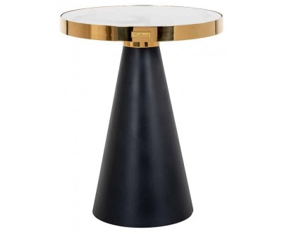 Richmond Interiors Odin Bijzettafel Marmer / Goud Table gigogne d'angle Odin Ø45 End table Odin round Ø45