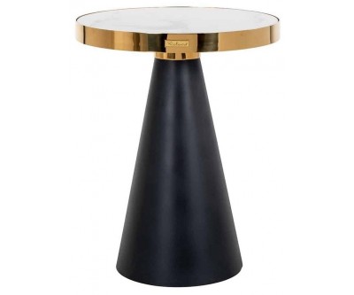 Richmond Interiors Odin Bijzettafel Marmer / Goud Table gigogne d'angle Odin Ø45 End table Odin round Ø45