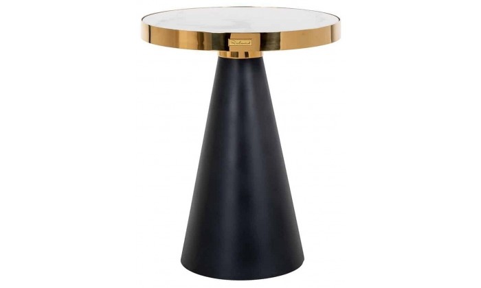 Richmond Interiors Odin Bijzettafel Marmer / Goud Table gigogne d'angle Odin Ø45 End table Odin round Ø45