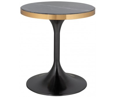 Richmond Interiors Iroca Bijzettafel Rond Marmer / Goud Table gigogne d'angle Iroca  End table  Table d'appoint Iroca 55Ø