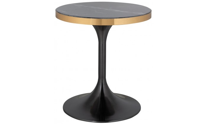 Richmond Interiors Iroca Bijzettafel Rond Marmer / Goud Table gigogne d'angle Iroca  End table  Table d'appoint Iroca 55Ø