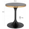 Richmond Interiors Iroca Bijzettafel Rond Marmer / Goud Table gigogne d'angle Iroca  End table  Table d'appoint Iroca 55Ø