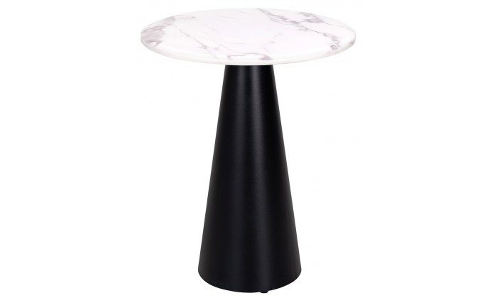 Richmond Interiors Degas Ronde Bijzettafel Ø50 cm End table Degas round 50Ø with faux marble Table d'appoint Degas 50Ø